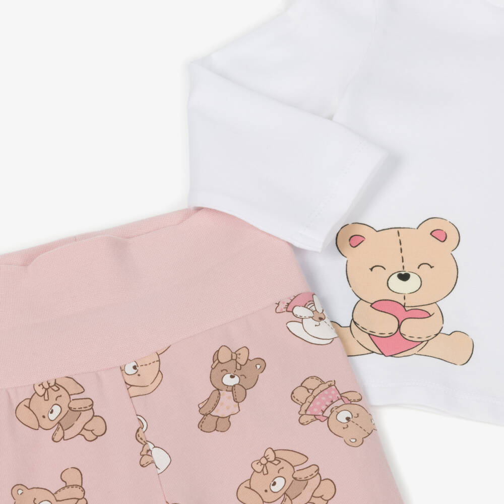 Mayoral Newborn-Girls' Blush Bear-Cotton Sleep Set | Childrensalon Outlet