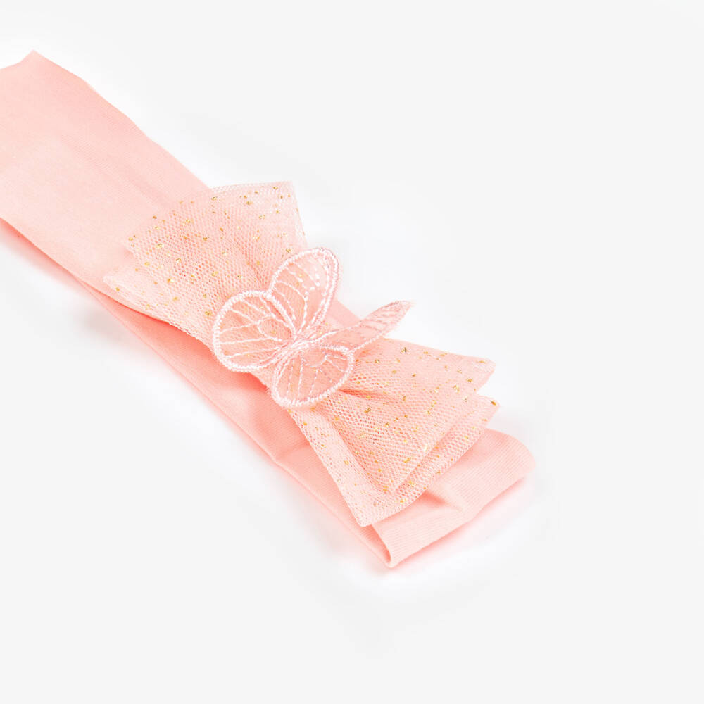 Mayoral-Girls' Blush Butterfly Bow Headband | Childrensalon Outlet