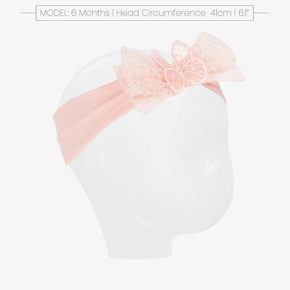 Mayoral-Girls' Blush Butterfly Bow Headband | Childrensalon Outlet
