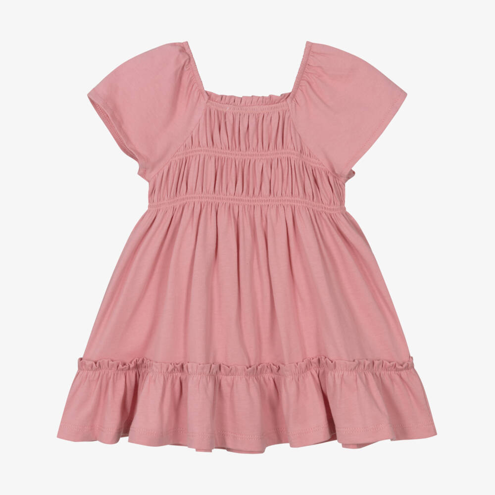 Mayoral-Платье из хлопка розового цвета и сумочка для девочек | Childrensalon Outlet