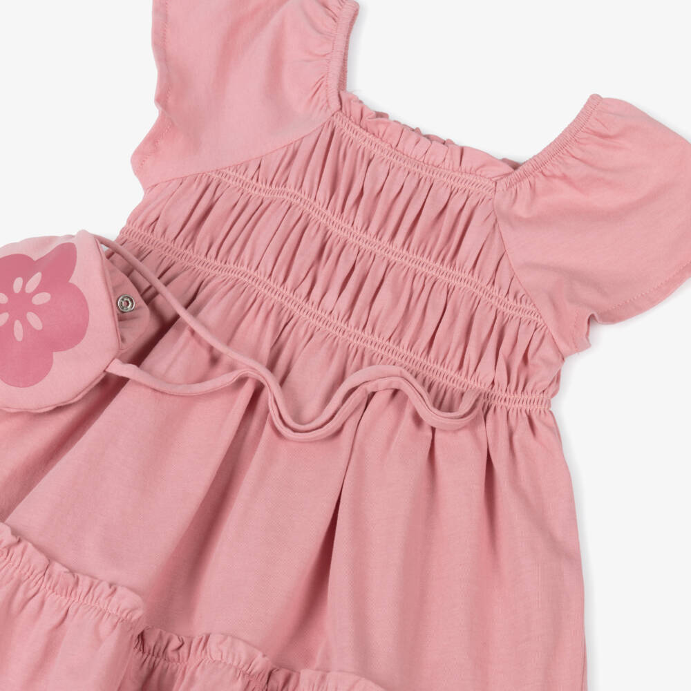 Mayoral-Платье из хлопка розового цвета и сумочка для девочек | Childrensalon Outlet