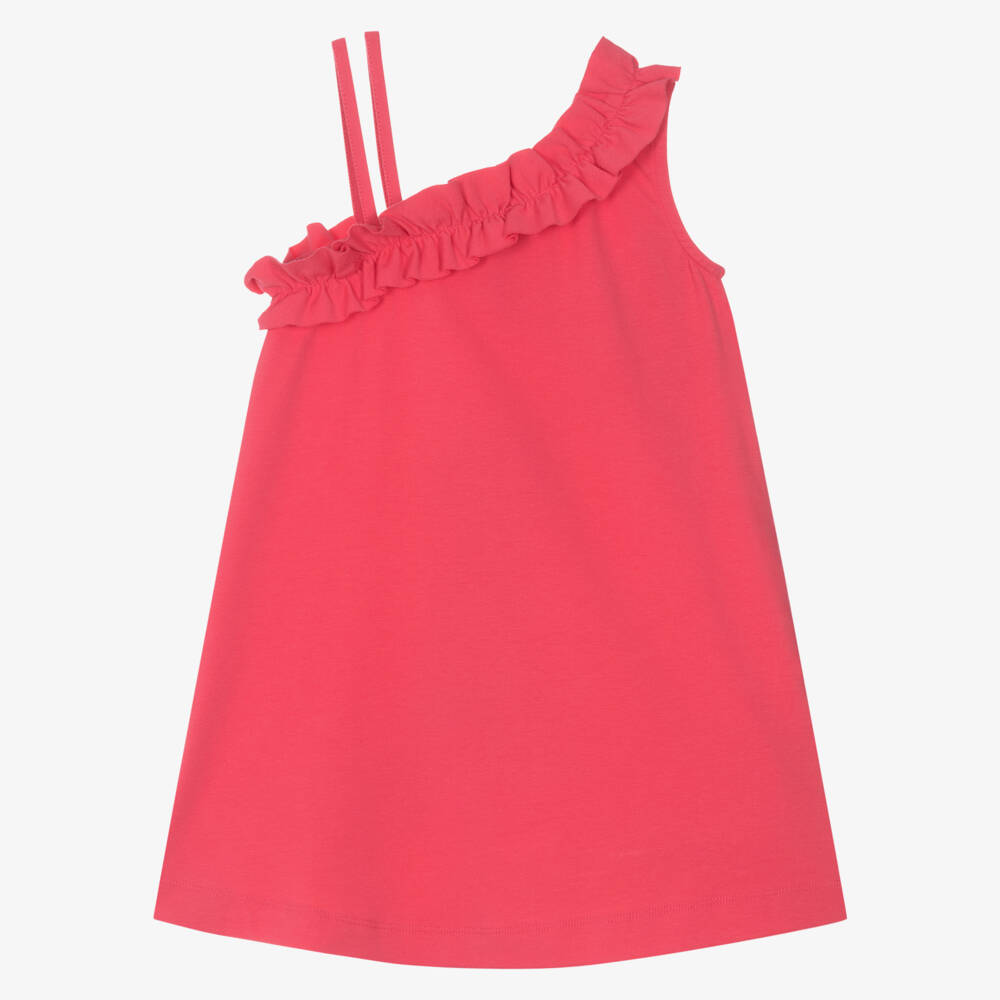 Mayoral-Girls Blush Cotton Jersey Frock | Childrensalon Outlet