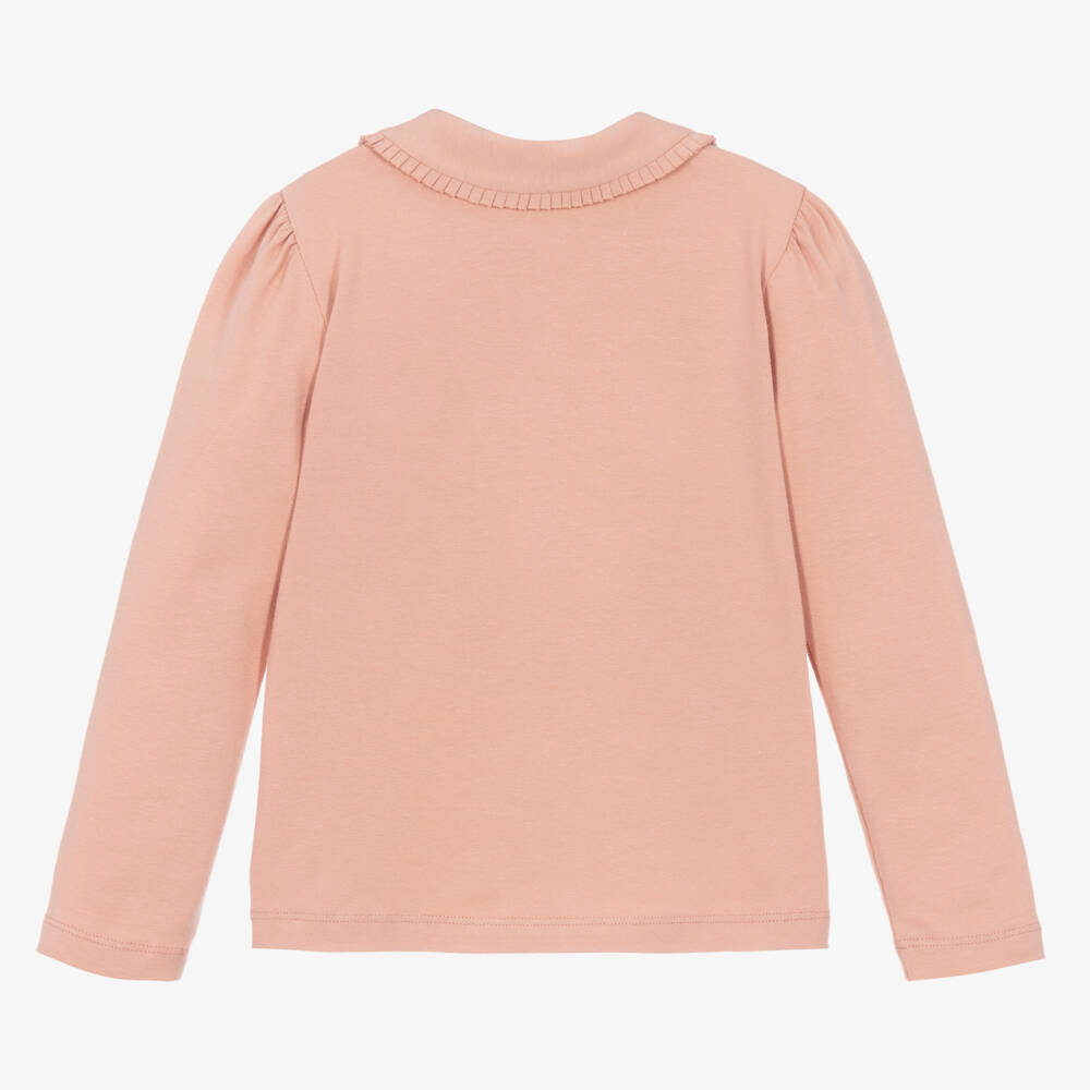 Mayoral-Girls Blush Cotton Jersey Top | Childrensalon Outlet