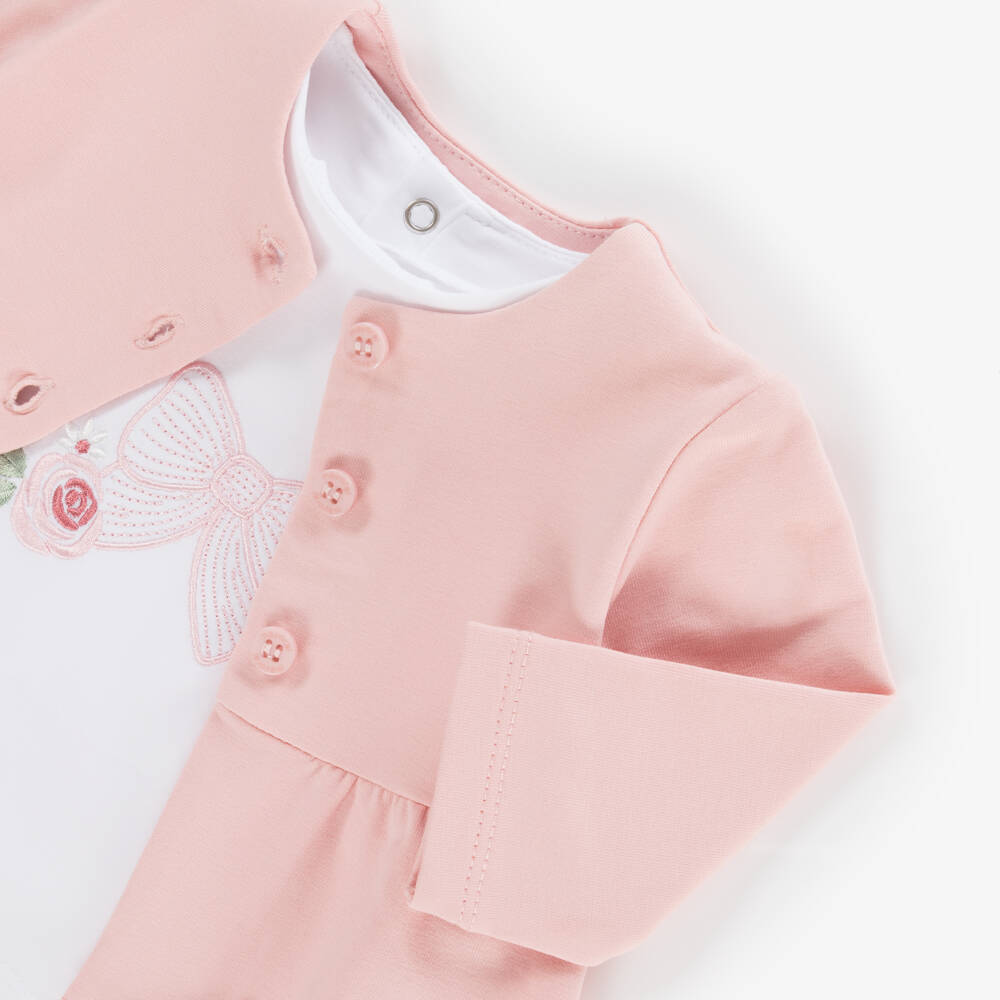 Mayoral Newborn-Girls' Blush Cotton Legging Ensemble | Childrensalon Outlet
