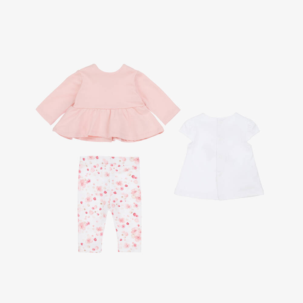Mayoral Newborn-Girls' Blush Cotton Legging Ensemble | Childrensalon Outlet