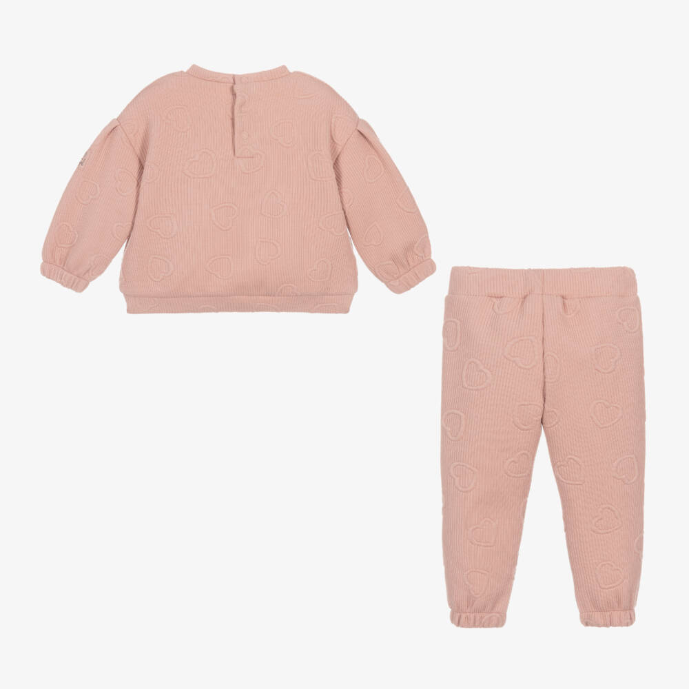 Mayoral-Girls Blush Heart Lounge Set | Childrensalon Outlet