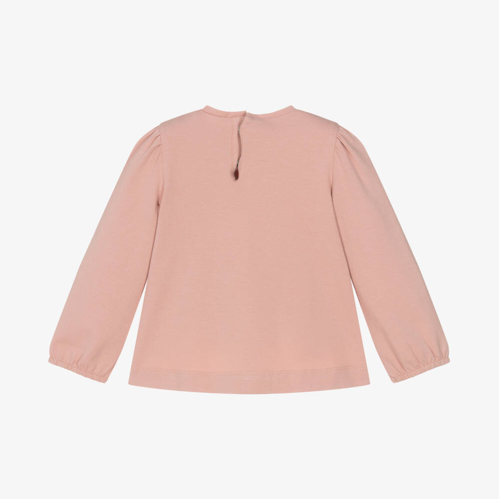 Mayoral-Girls Blush Hedgehog Jersey Top | Childrensalon Outlet