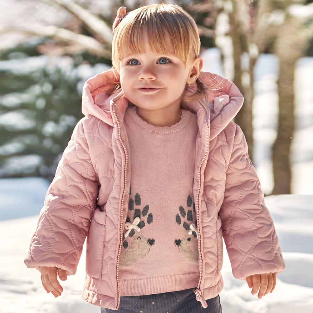 Mayoral-Girls Blush Hedgehog Knit Sweater | Childrensalon Outlet