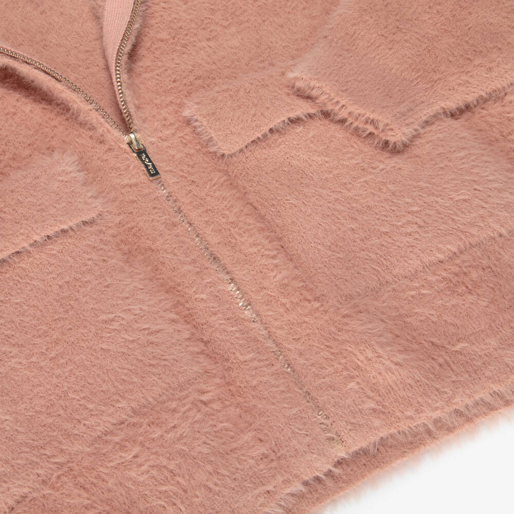 Mayoral-Girls Blush Hooded Jacket | Childrensalon Outlet