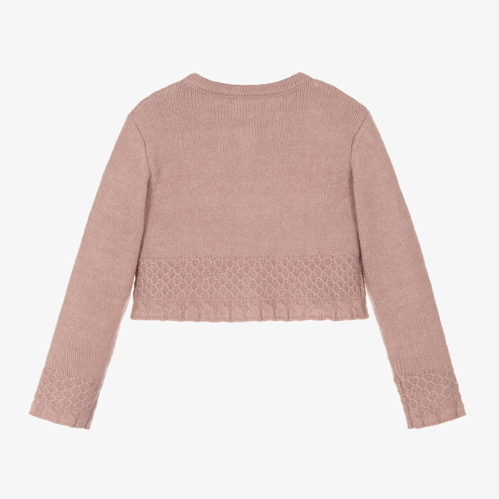 Mayoral-Girls Blush Knit Cardigan | Childrensalon Outlet