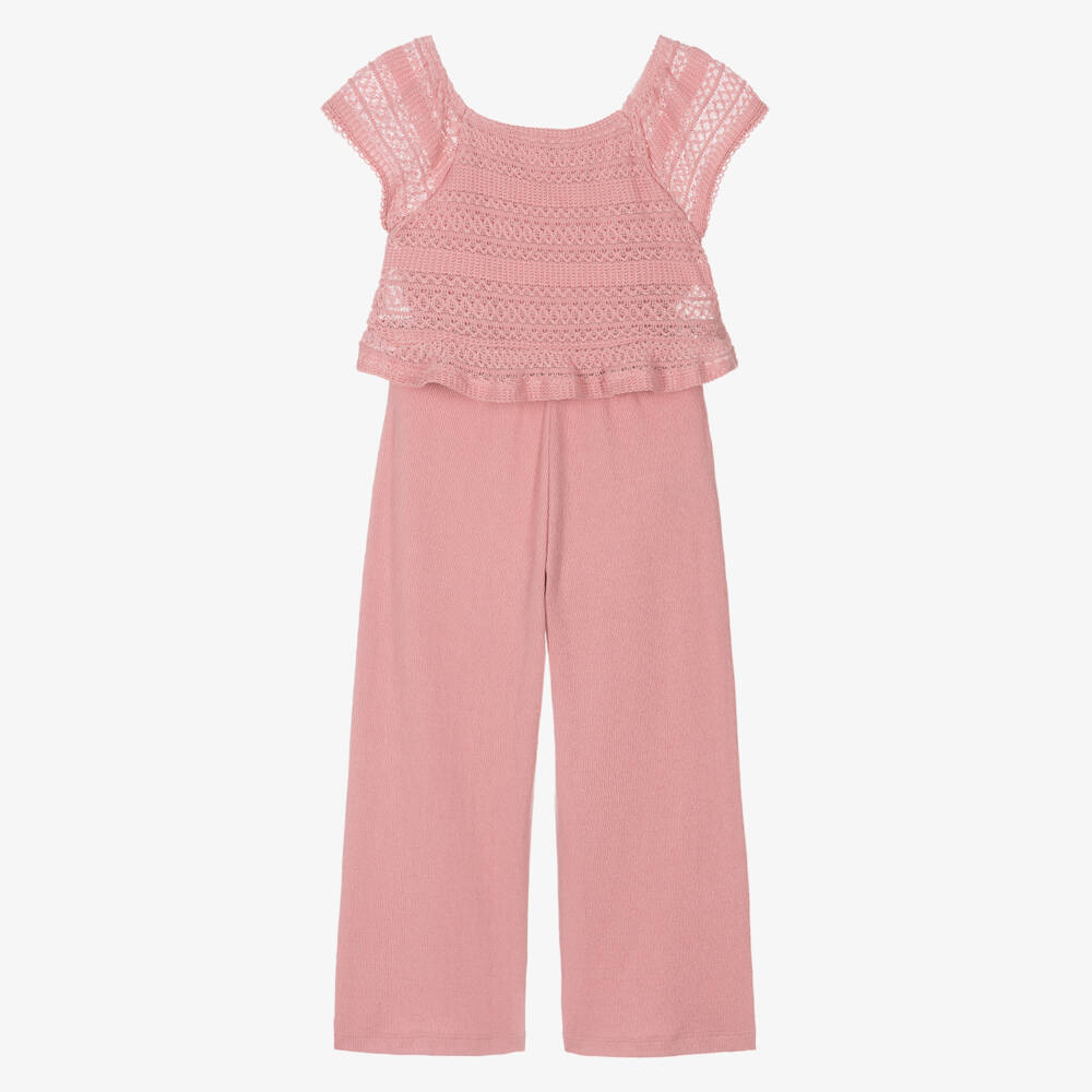 مايورال-جمبسوت قطن محبوك بلون وردي للبنات | Childrensalon Outlet