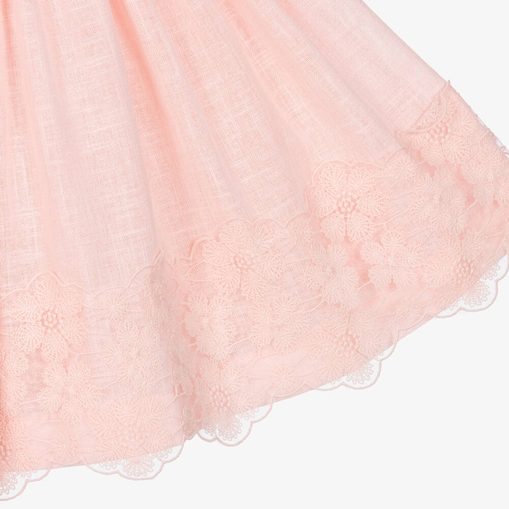 Mayoral-Girls Blush Lace Accent Frock | Childrensalon Outlet