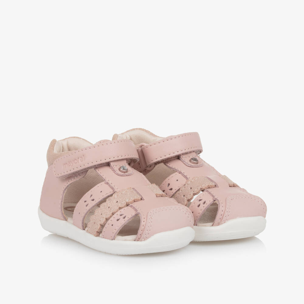 Mayoral-Кожаные босоножки розового цвета для девочек | Childrensalon Outlet