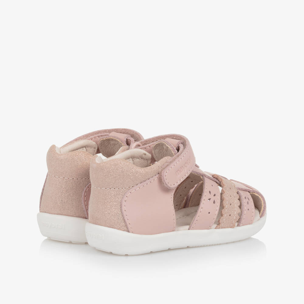 Mayoral-Кожаные босоножки розового цвета для девочек | Childrensalon Outlet