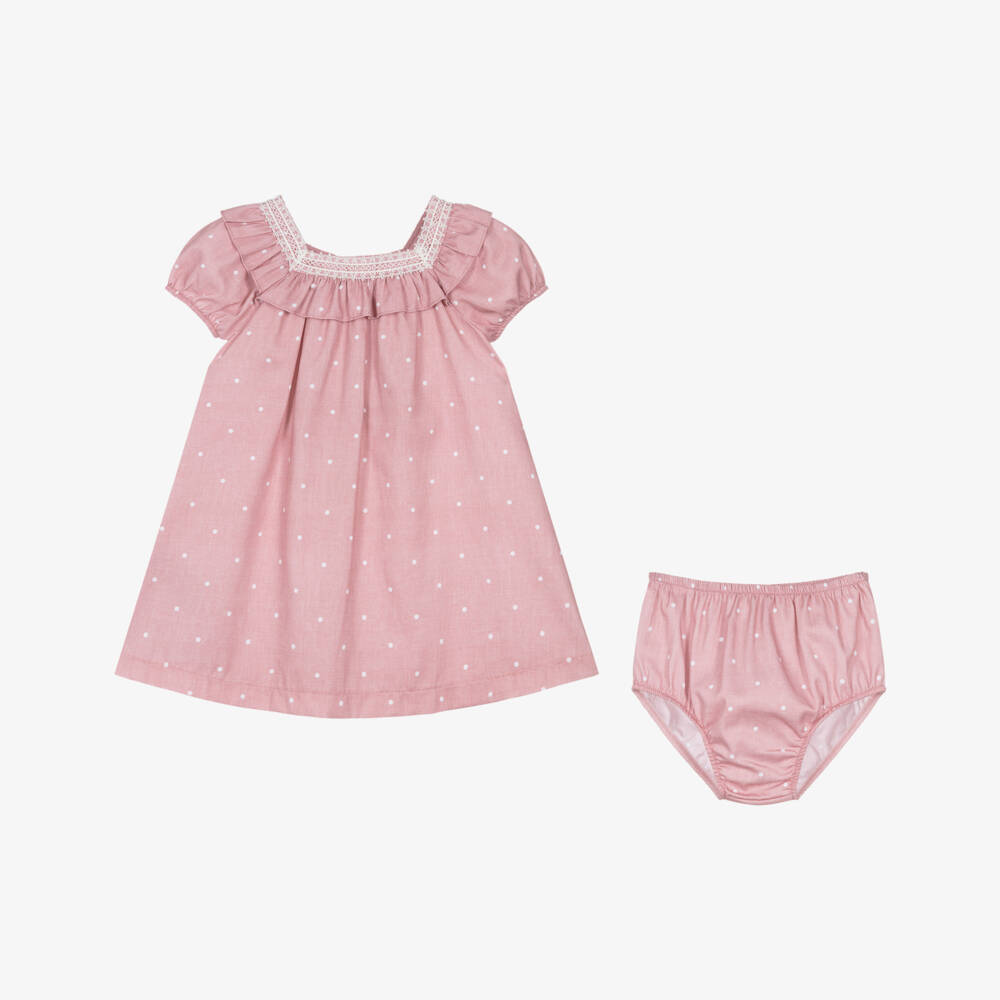 Mayoral-Girls Blush Polka Dot Sundress | Childrensalon Outlet