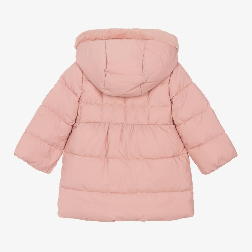 Mayoral-Зимняя стеганая куртка розового цвета для девочек | Childrensalon Outlet