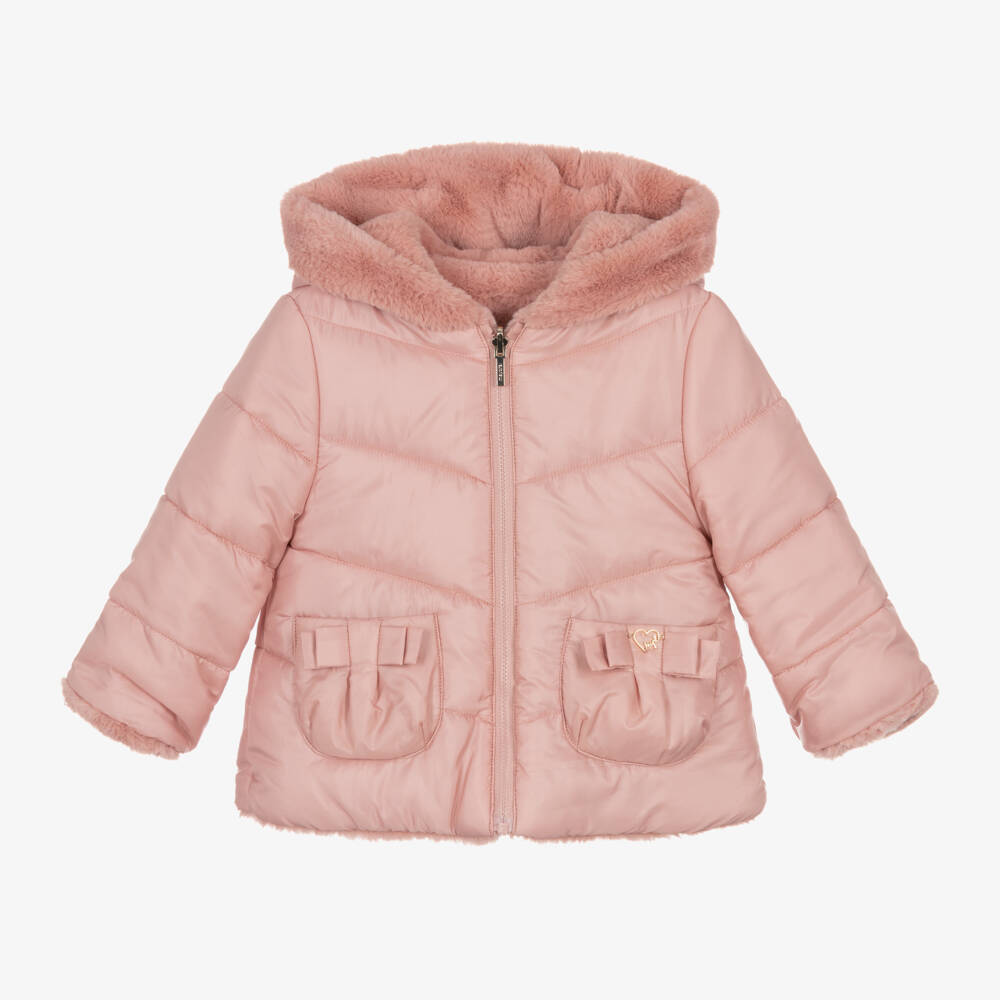 Mayoral-Girls Blush Reversible Jacket | Childrensalon Outlet