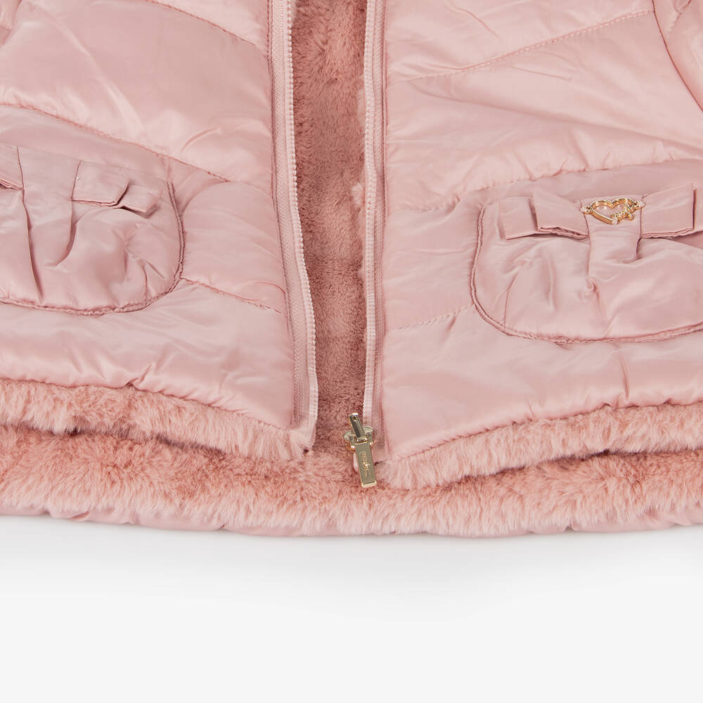 Mayoral-Girls Blush Reversible Jacket | Childrensalon Outlet