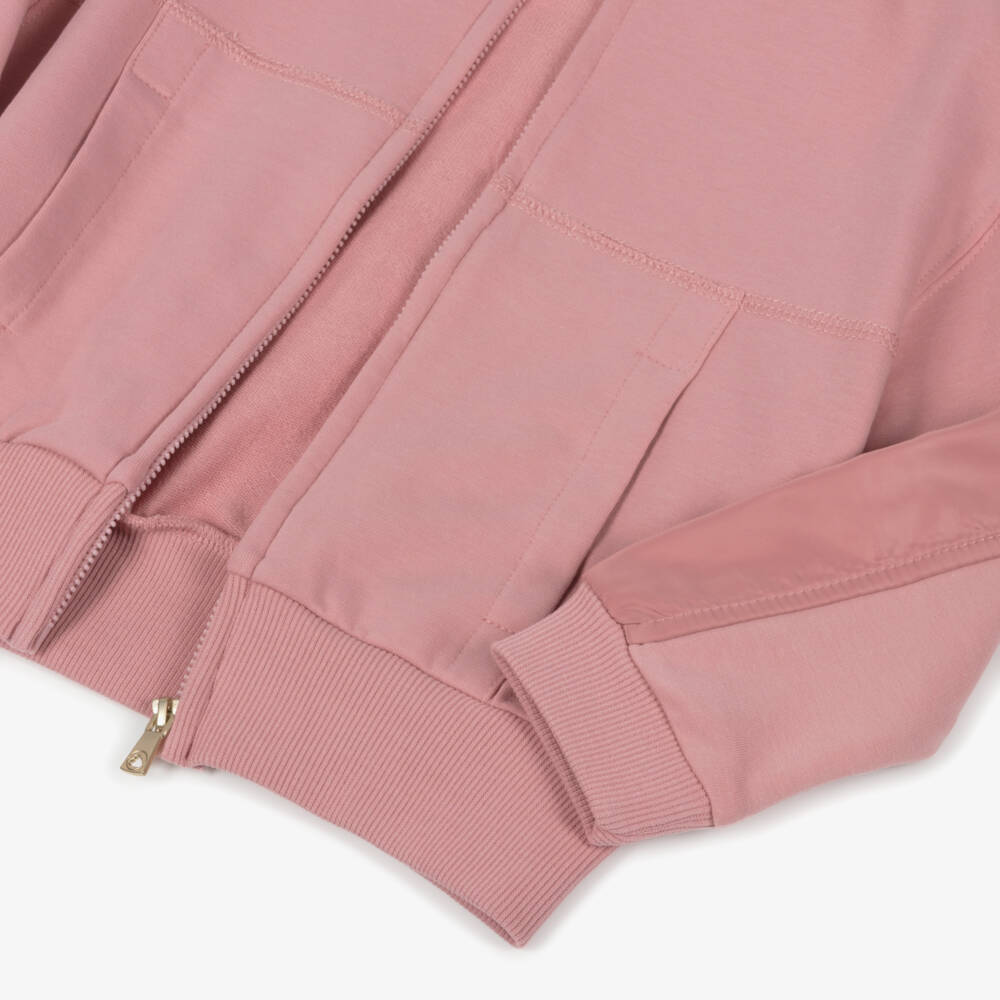Mayoral-Girls Blush Satin & Cotton Tracksuit | Childrensalon Outlet