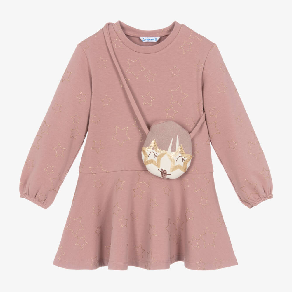 Mayoral-Girls Blush Star Dress Ensemble | Childrensalon Outlet