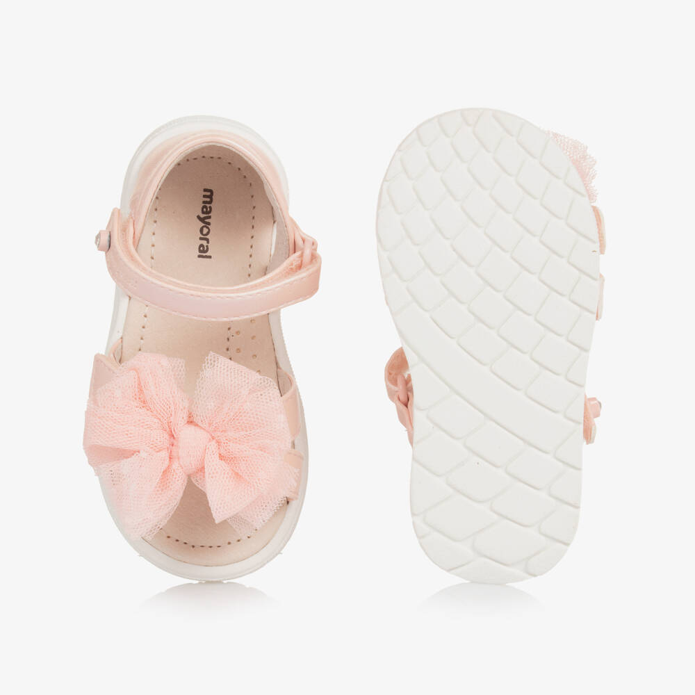 مايورال-صنادل مزينة بالتول الوردي للبنات | Childrensalon Outlet