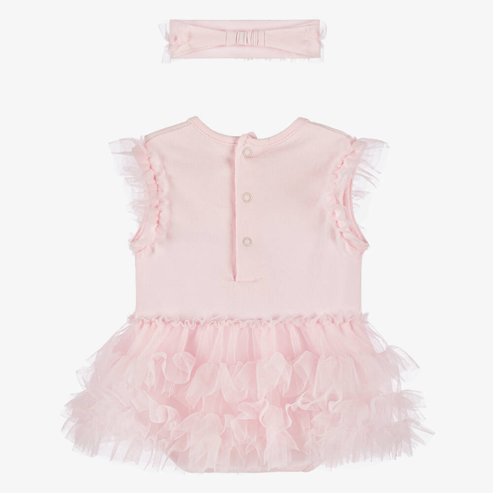 Mayoral Newborn-Girls Blush Tutu Ensemble with Headband | Childrensalon Outlet