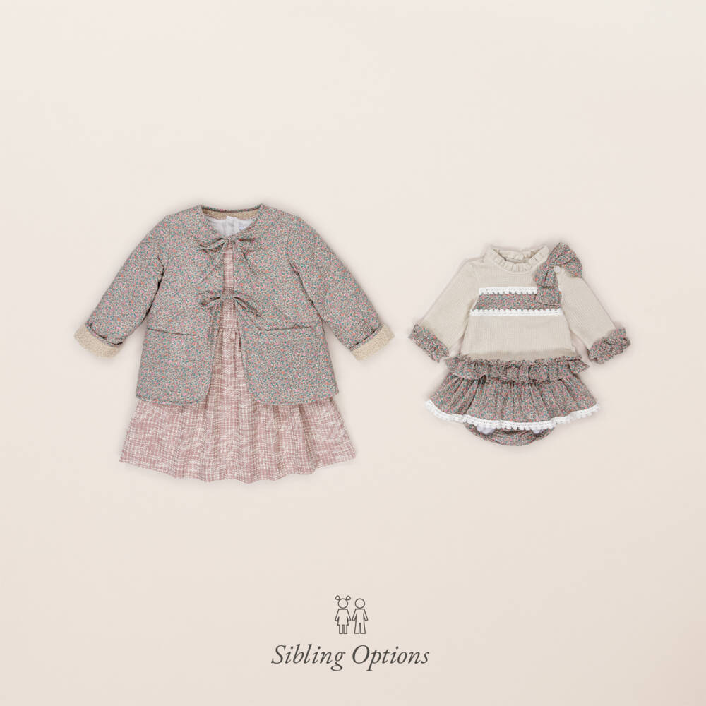 مايورال-فستان تويد جيرسي لون زهري | Childrensalon Outlet