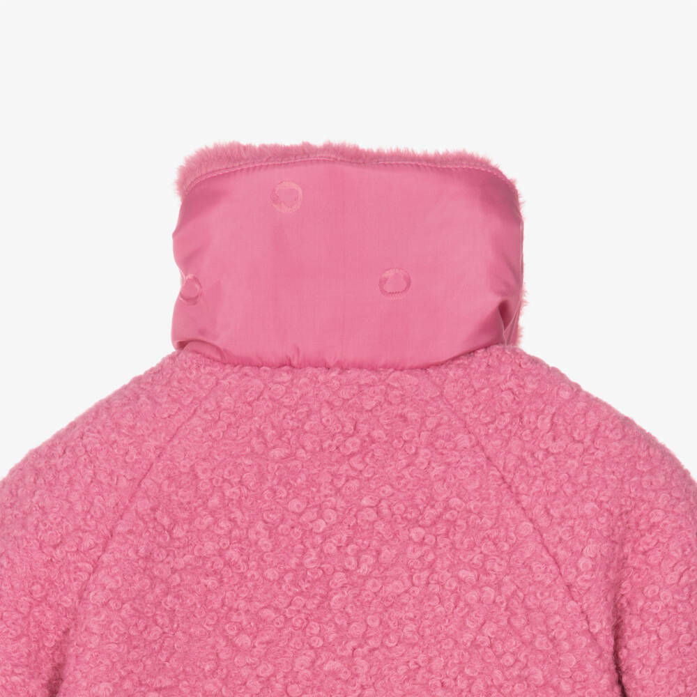 Mayoral-Girls Bouclé Coat with Faux Fur | Childrensalon Outlet