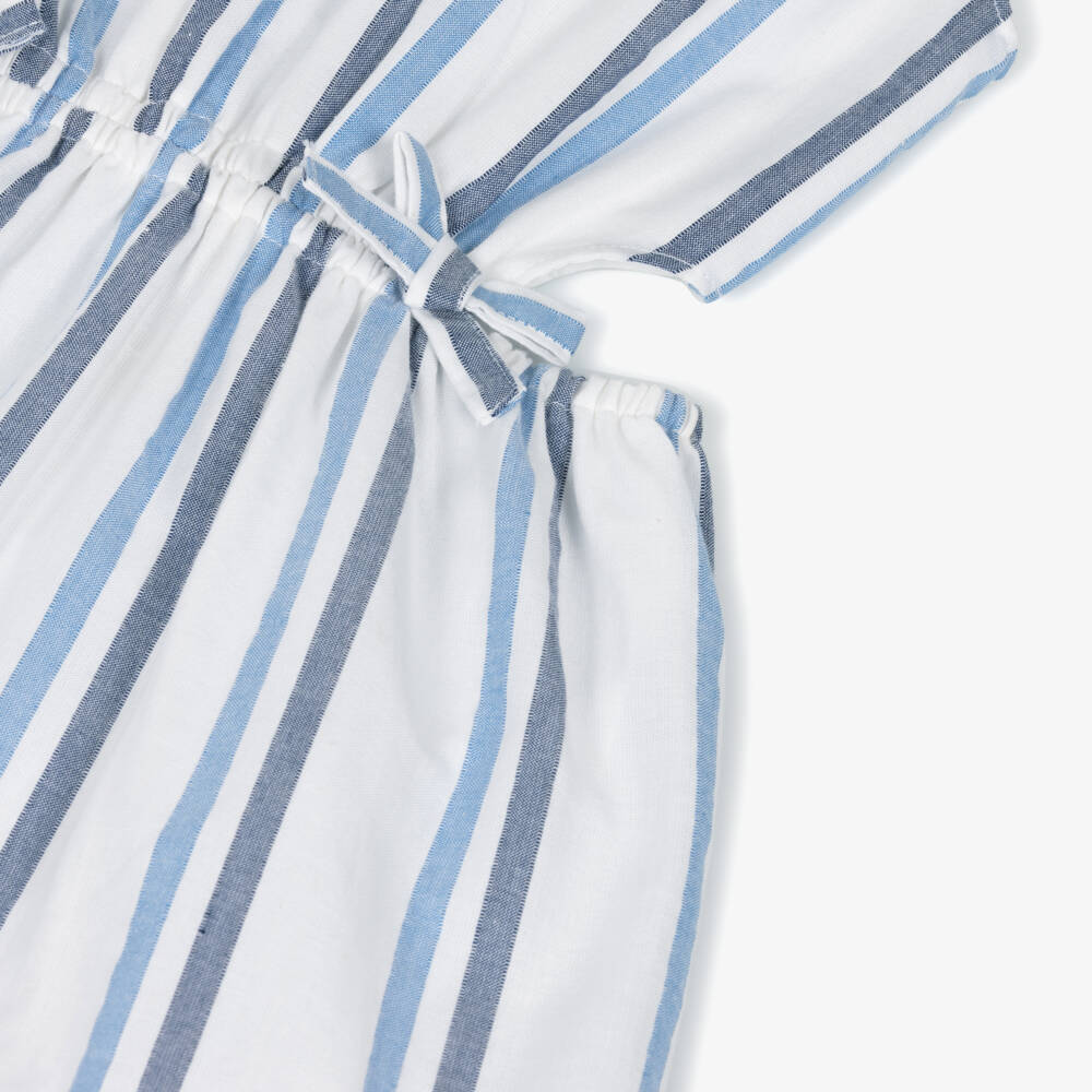 Mayoral-Girls Breezy Blue Stripe Dress | Childrensalon Outlet