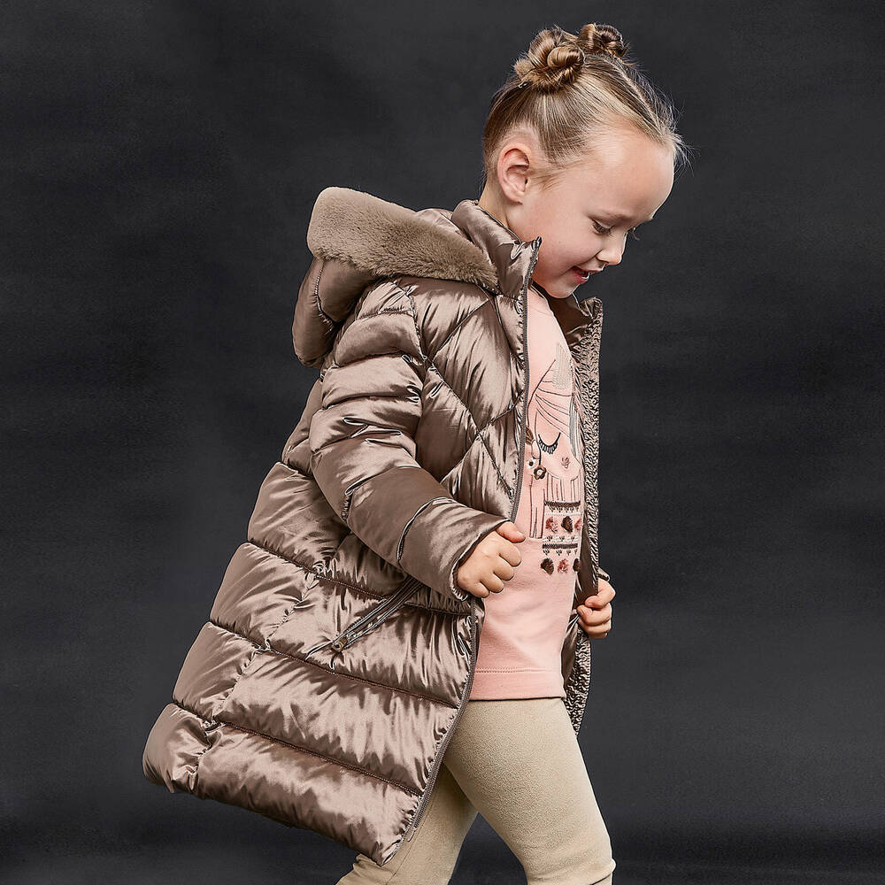 Girls hooded puffer online