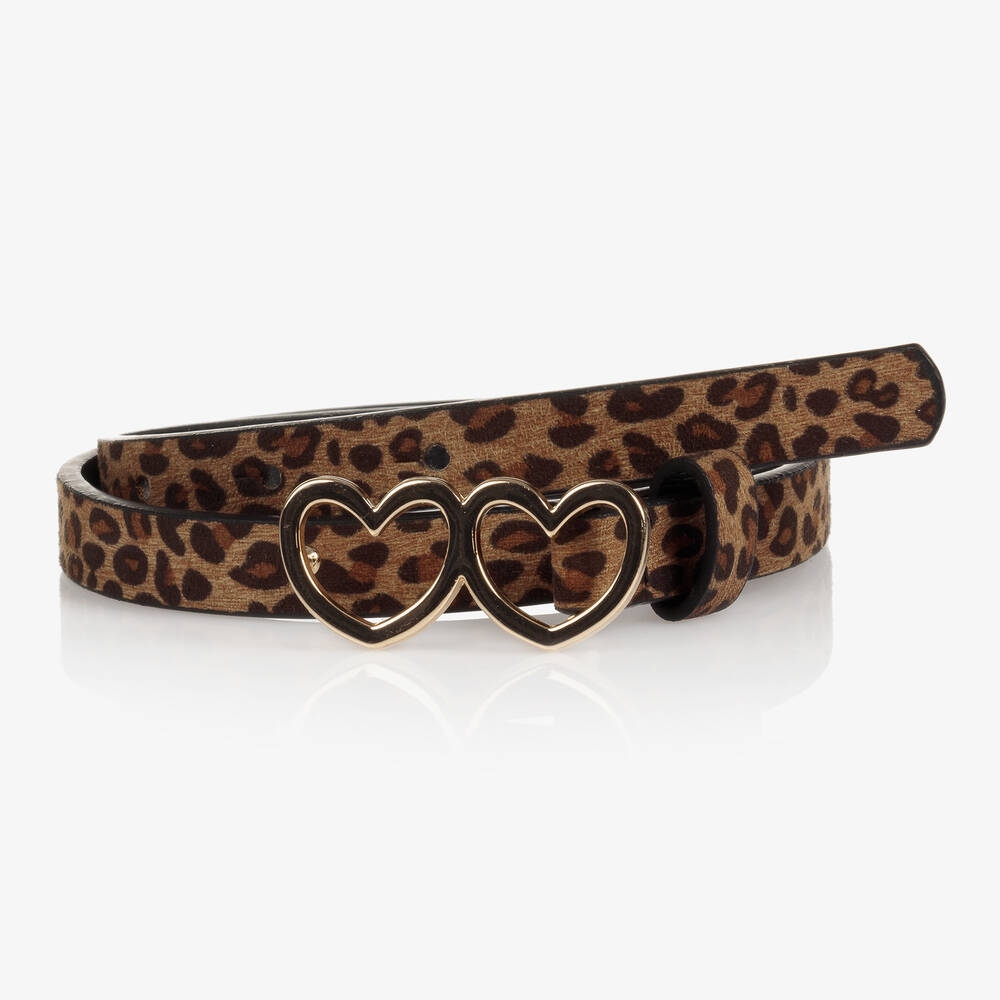 Mayoral - Girls Brown Leopard Print Belt | Childrensalon