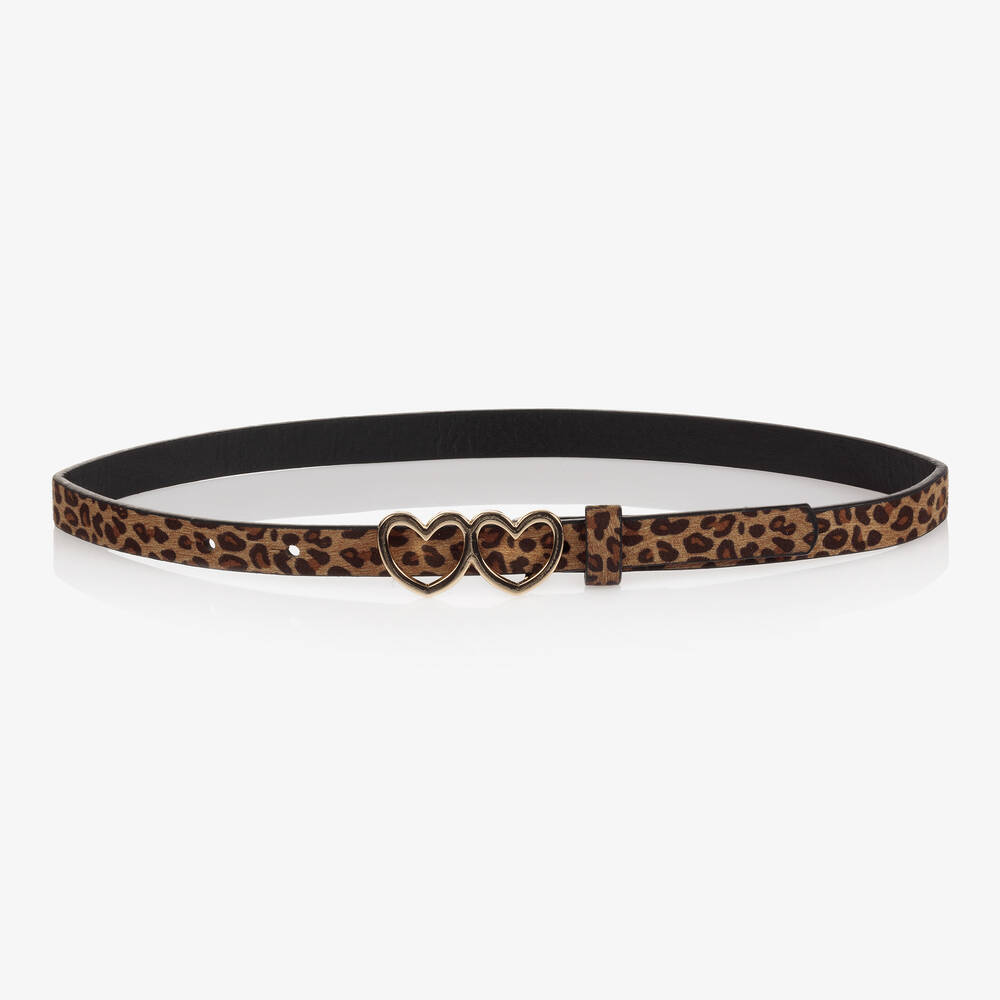 Mayoral-Коричневый ремень с леопардовым принтом для девочек | Childrensalon Outlet
