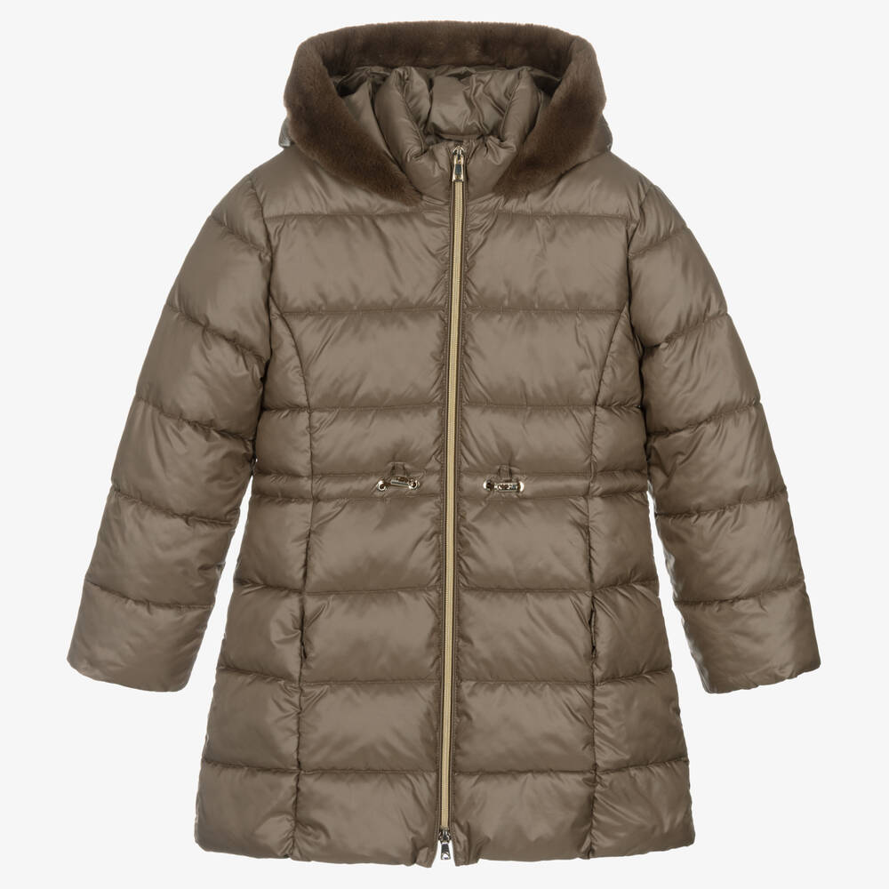Mayoral - Коричневое пальто для девочек | Childrensalon