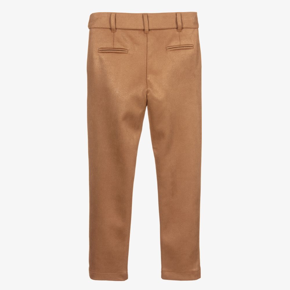 Mayoral-Girls Brown Twill Trousers | Childrensalon Outlet