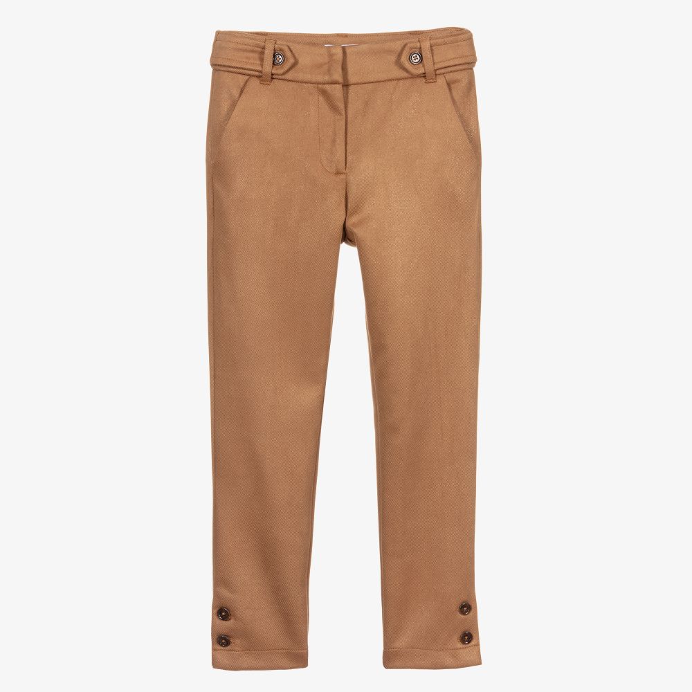 Mayoral - Pantalon marron en sergé Fille | Childrensalon