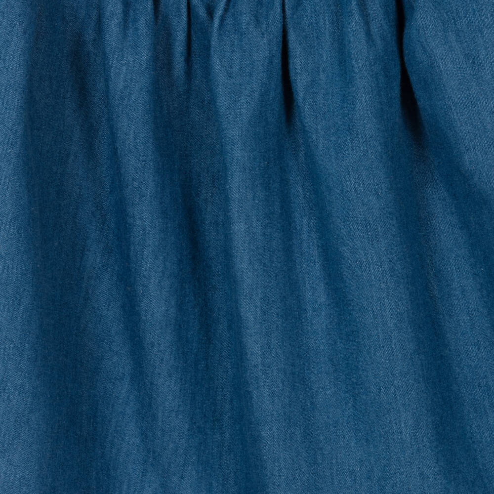 Mayoral-Girls Chambray Knot Dress in Blue | Childrensalon Outlet