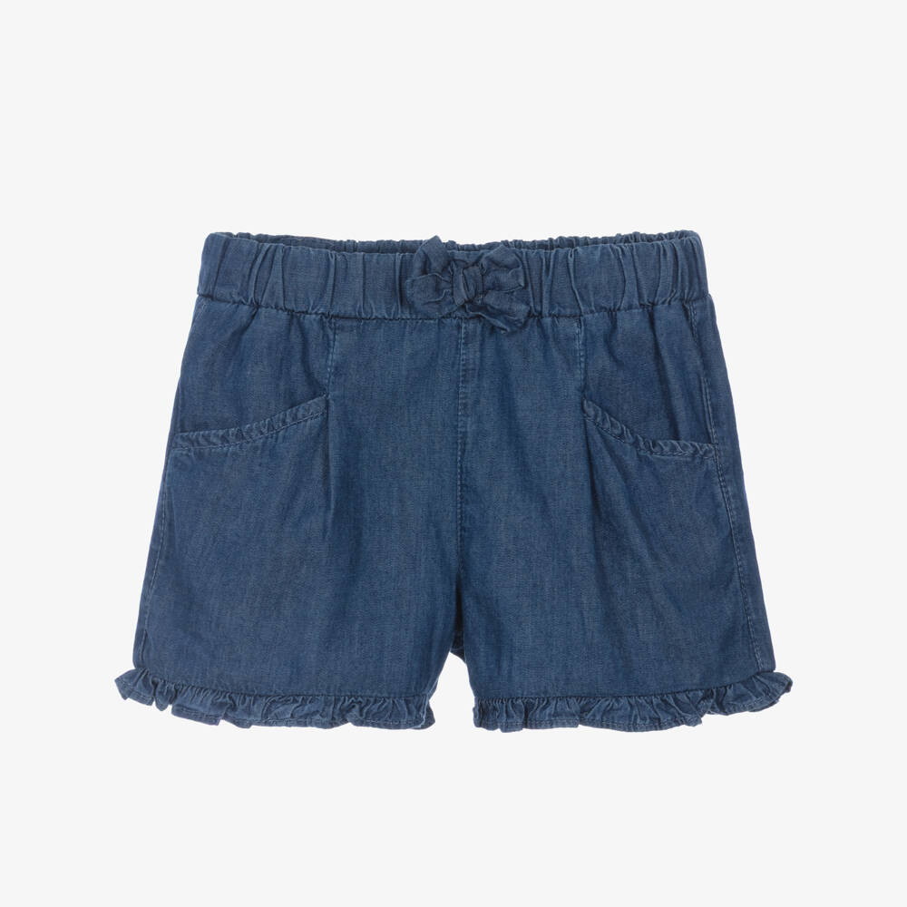 Mayoral-Girls Chambray Summer Shorts | Childrensalon Outlet