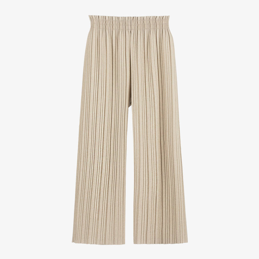Mayoral-Girls Champagne Glitter Trousers | Childrensalon Outlet