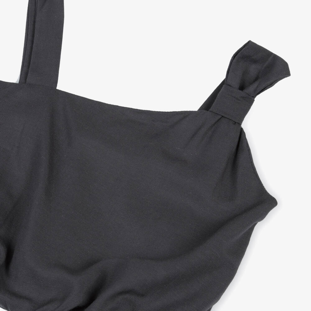 Mayoral-Асимметричная укороченная футболка для девочек в угольном цвете | Childrensalon Outlet