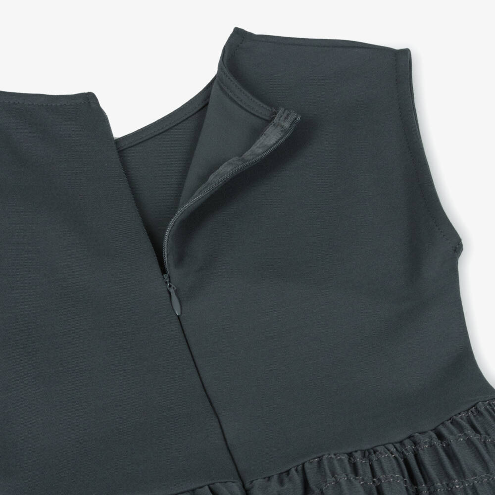 Mayoral-Girls Charcoal Chiffon & Jersey Frock | Childrensalon Outlet