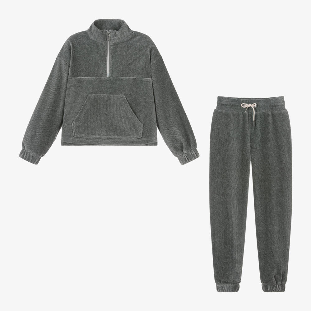 Mayoral-Girls Charcoal Corduroy Set | Childrensalon Outlet