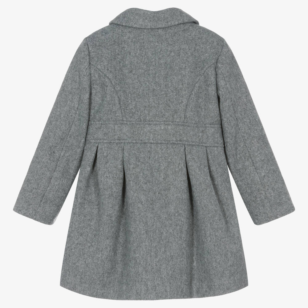Mayoral-Girls Charcoal Felted Overcoat | Childrensalon Outlet