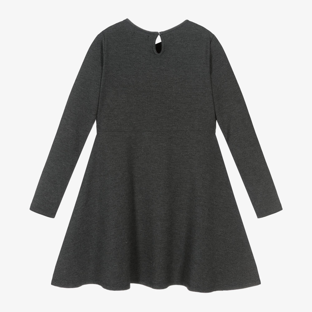 Mayoral-Girls Charcoal Viscose Skater Dress | Childrensalon Outlet