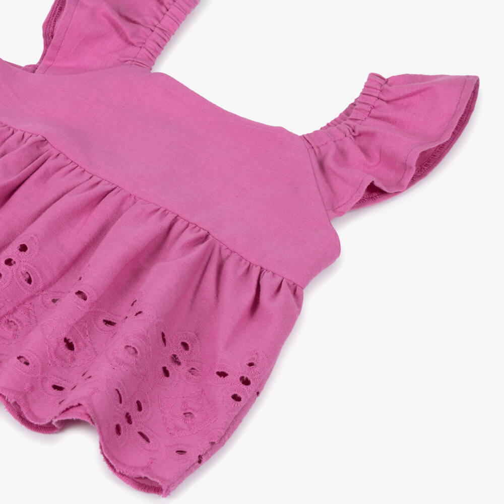 Mayoral-Girls Charming Pink Cotton Ensemble | Childrensalon Outlet