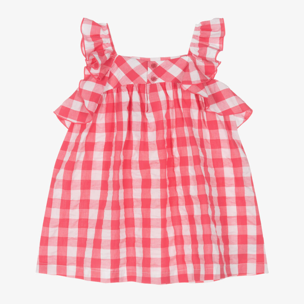 Mayoral-Очаровательное розовое платье в клетку для девочек | Childrensalon Outlet