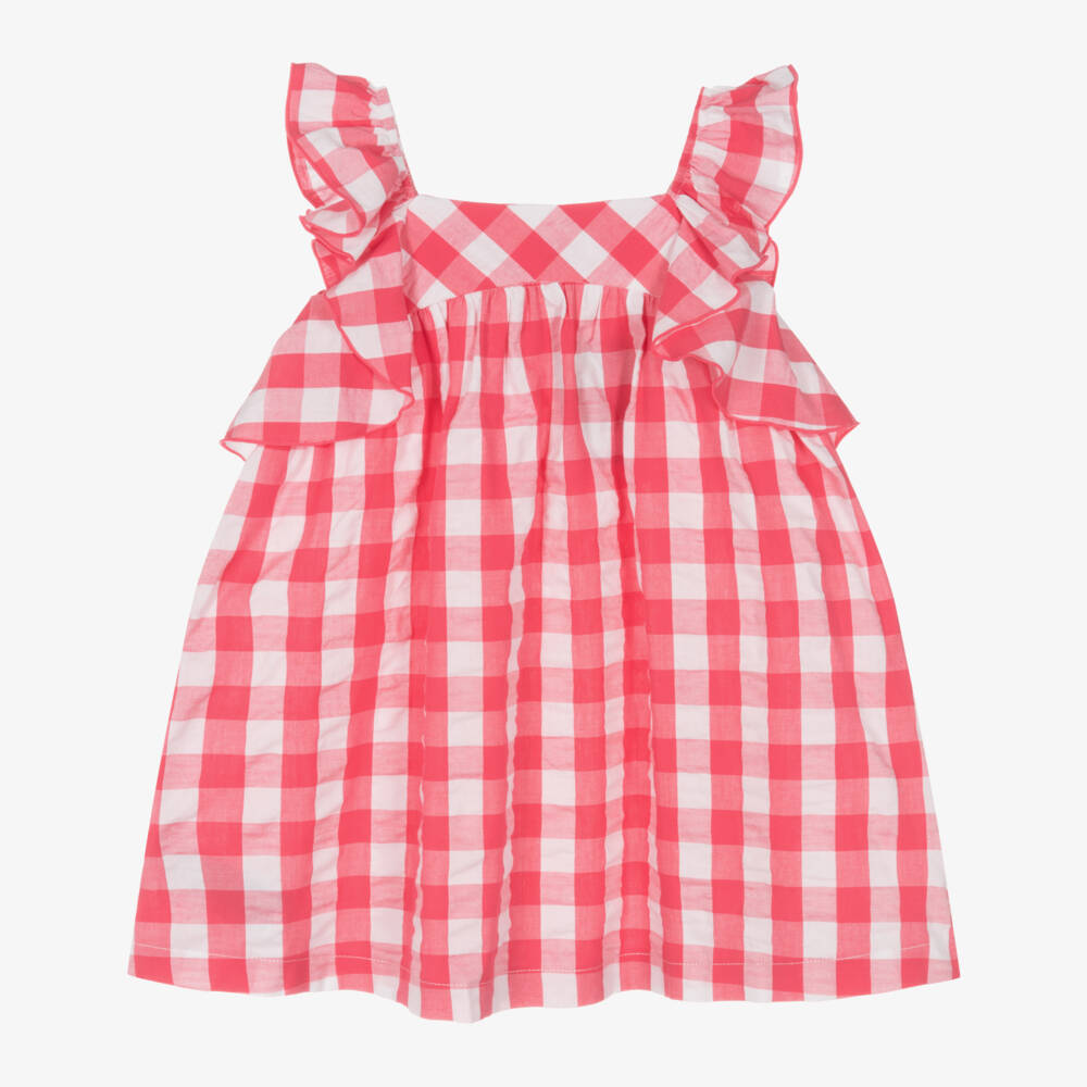 Mayoral-Очаровательное розовое платье в клетку для девочек | Childrensalon Outlet