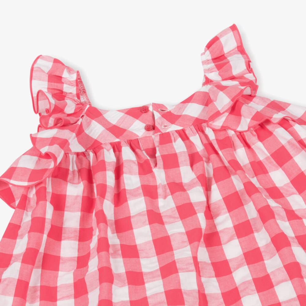 Mayoral-Очаровательное розовое платье в клетку для девочек | Childrensalon Outlet