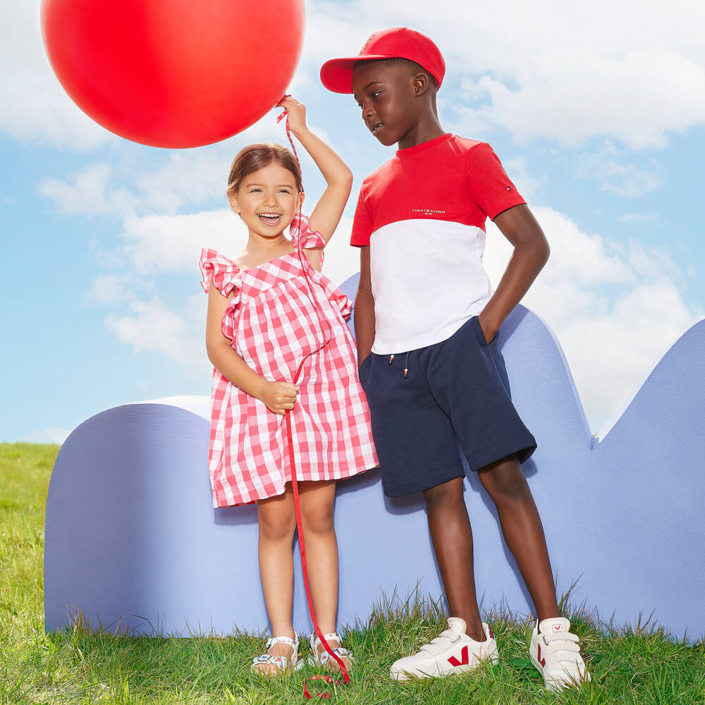 Mayoral-Очаровательное розовое платье в клетку для девочек | Childrensalon Outlet