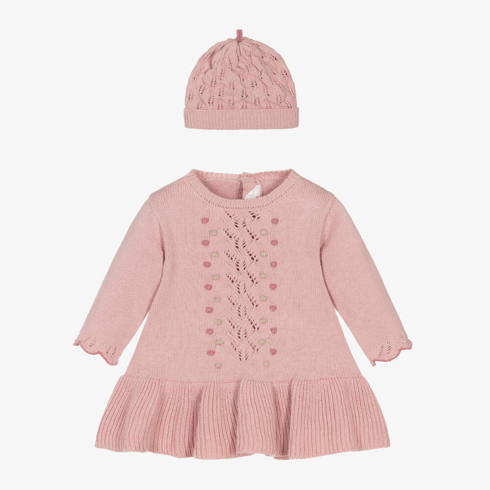 Mayoral Newborn-Girls' Charming Pink Knit Ensemble | Childrensalon Outlet