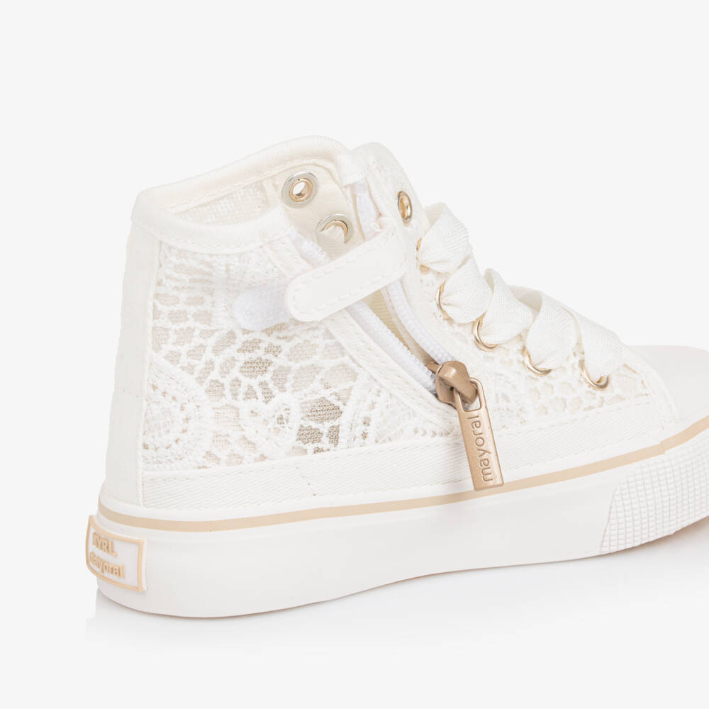 Mayoral-Girls Chic Lace High-Tops | Childrensalon Outlet